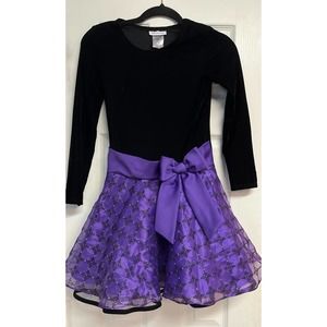 Bonnie Jean Purple Drop Waist dress Size 10